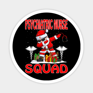 Christmas Psychiatric Nurse Squad Reindeer Pajama Dabing Santa Magnet